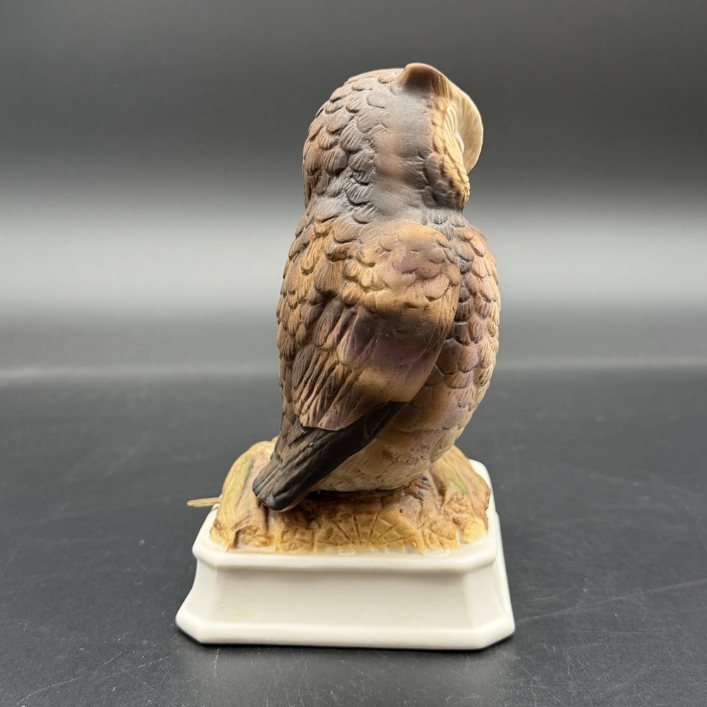 Vintage Gorham Loving Owls Music Box Plays The Way We Were Owl Figurine Japan - Picture 3 of 7
